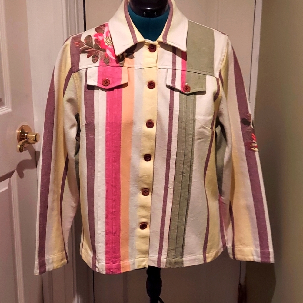 C J Banks Embroidered Cotton Jacket l